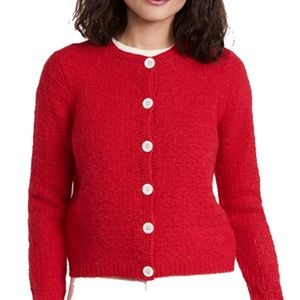 Red Alex Mill Merino Cardigan
